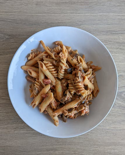 Pâtes aux aubergines