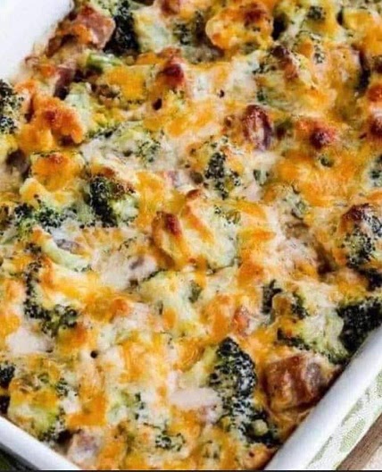 Ham and Broccoli Casserole Au Gratin