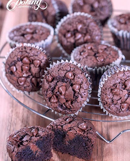 Double Chocolate Brownie Muffins