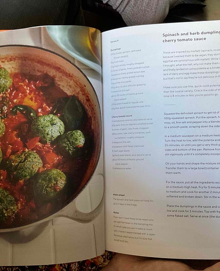 Mezcla - Spinach & Herb Dumplings with Cherry Tomato sauce