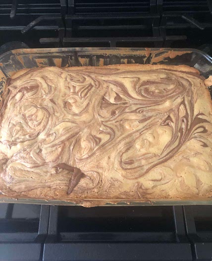 Blondies & peanut butter &Nutella