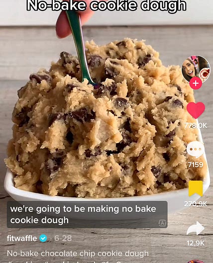 No bake cookie dough