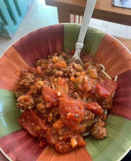 Homemade bolognese sauce