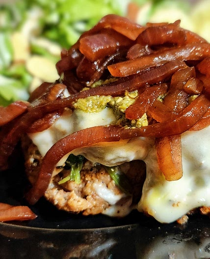 Tuscan style turkey burger