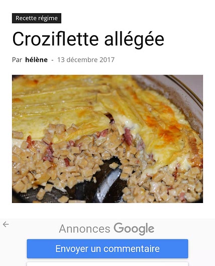 Croziflette allégée
