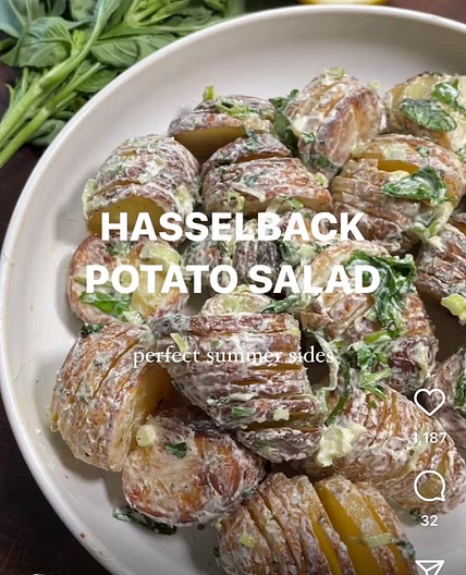 Hasselback Potato Salad