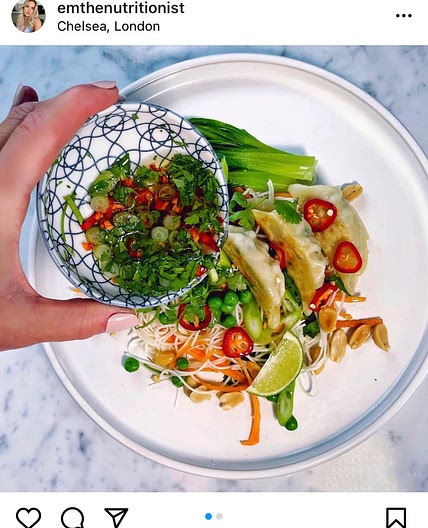 Glass Noodles & Gyoza with Herb Thai Dressing