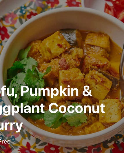Tofu, Pumpkin & Eggplant Curry