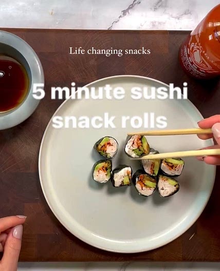 5 min Sushi Snack Rolls