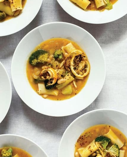 Broccoli Rigatoni and White Bean Minestrone
