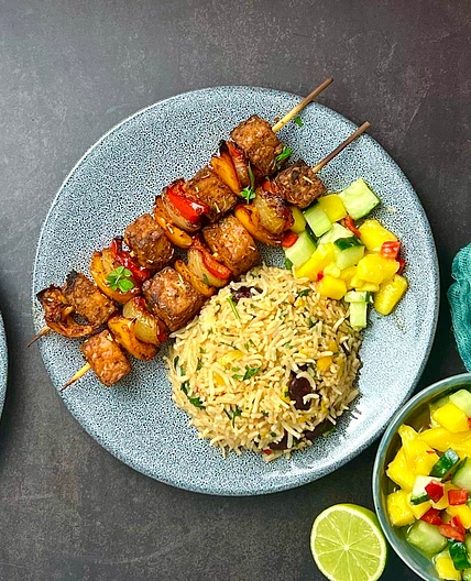St. Lucian Style Tempeh Skewers