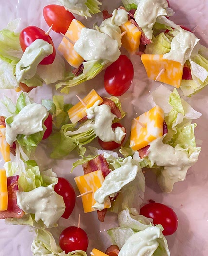 BLT bites with avocado crema 