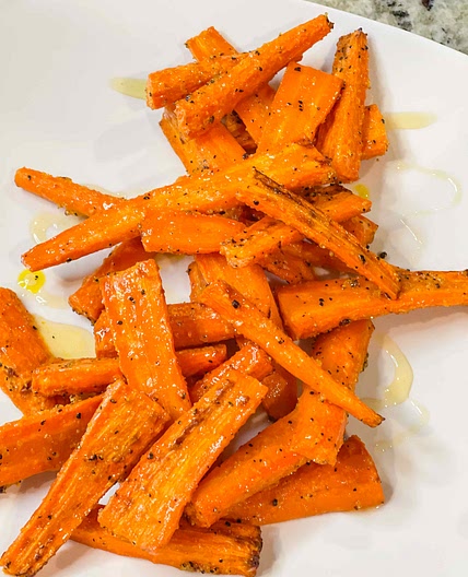 Airfryer glazed carrots 