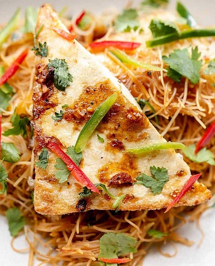 Spicy Baked Tofu Noodles Recipe