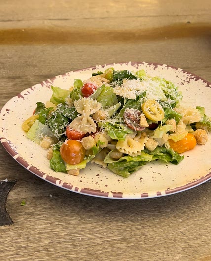 Caesar Salad with Bow Tie Pasta 