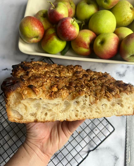 Apple Crumble Focaccia