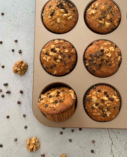 Chocolate Walnut Muffins 