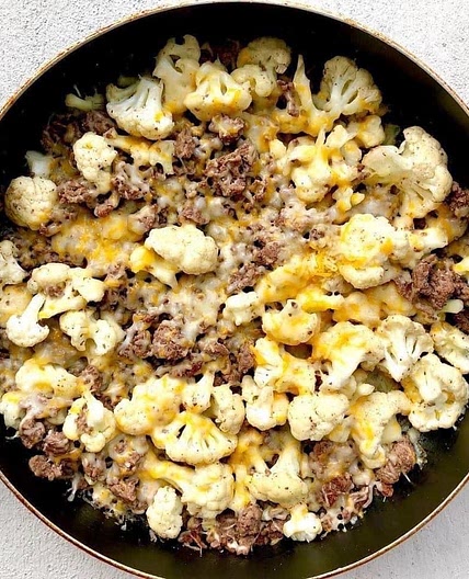 Ground Beef Cauliflower Hash