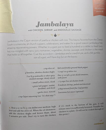 Jambalaya with CHICKEN, SHRIMP, and ANDOUILLE SAUSAGE