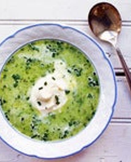 Spring Pea Soup with Leeks and Herbs