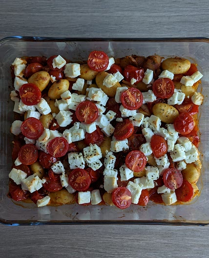 Gratin de gnocchis tomates feta