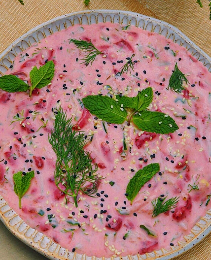 Vegan Beet Tzatziki