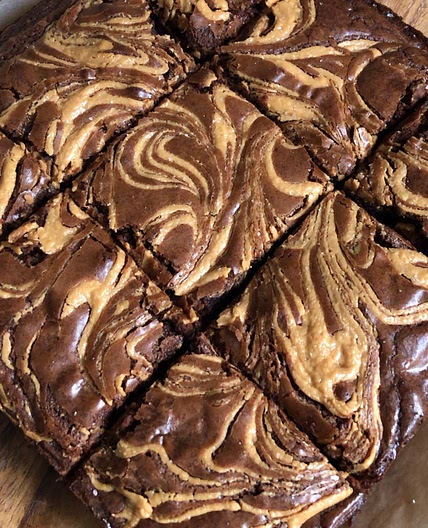 80cal peanut butter swirl brownies