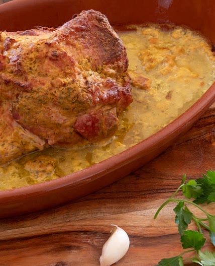Palette de porc au cidre.