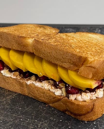 Fruity autumn breakfast sandwich