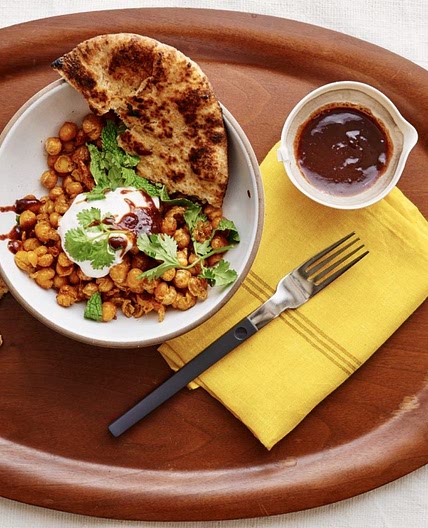 Crispy Spicy Chickpeas with Yogurt - Dinner: A Love Story