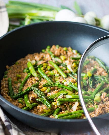 RISOTTO DE PETIT ÉPEAUTRE AUX ASPERGES VERTES