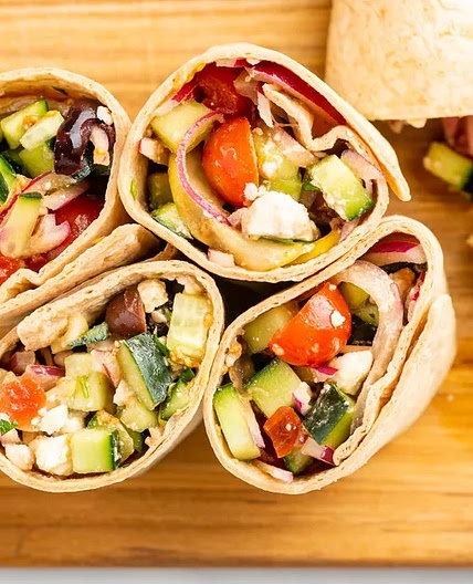 Greek veggie wrap
