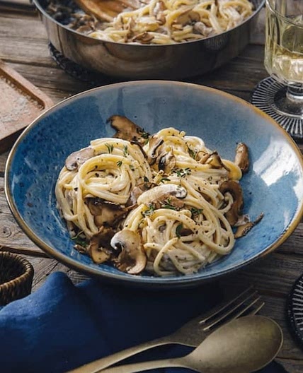 Spaghetti mit Champignons