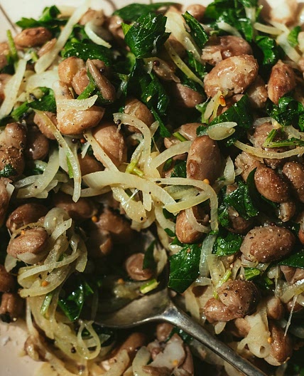 Beans and onions