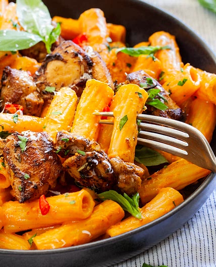High Protein Creamy Nandos Chicken Pasta