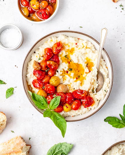 Goat Cheese Risotto with Tomato Confit