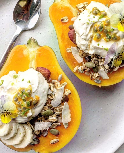 Fresh Papaya Breakfast Boats with Yogurt