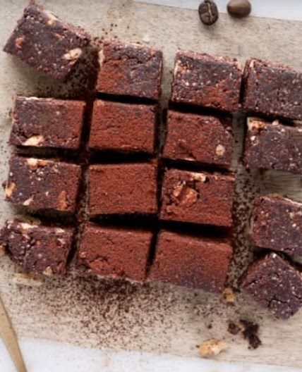 Raw vegan Kaffee Brownies
