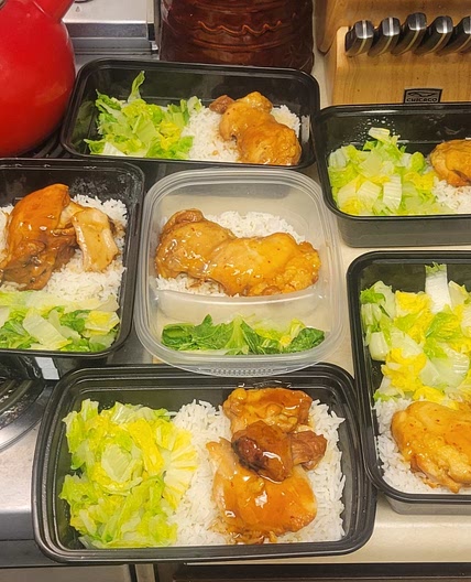 Orange Chicken Lunches W/ Cabbage