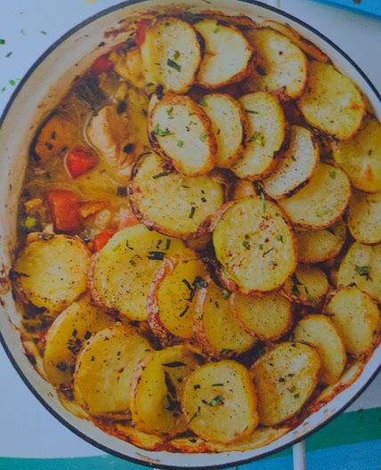 Creamy chicken and tarragon hotpot