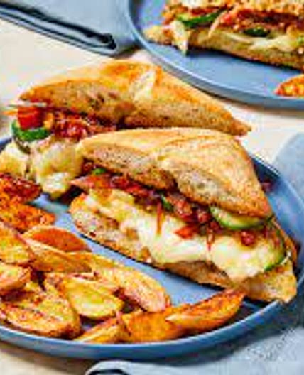 Melty Mozzarella, Tomato Jam & Zucchini Panini