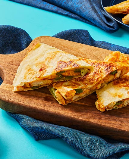 Cheesy Chicken & Pepper Quesadillas