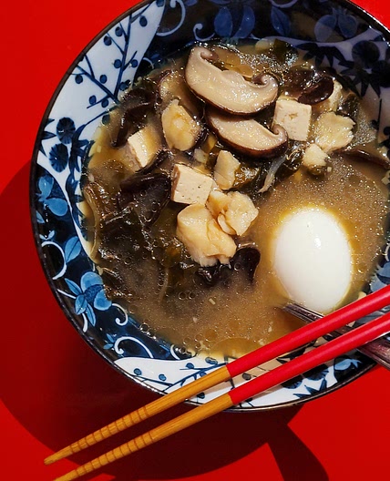 Japanese style mushroom soup