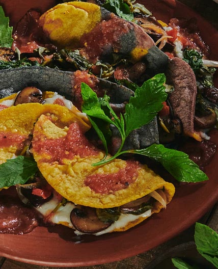 This Mushroom Quesadilla Will Introduce You to Your New Favorite Greens