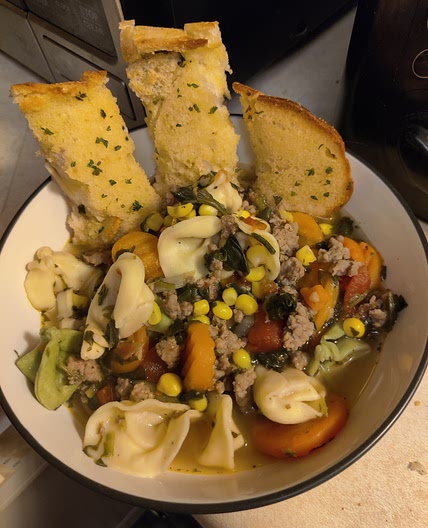 Mrs. Urban's World Famous Sausage and Tortellini Soup