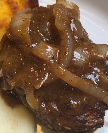 Hamburger Steak with Onion Gravy 