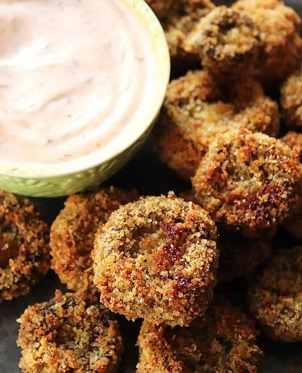 Air Fryer Fried Mushrooms