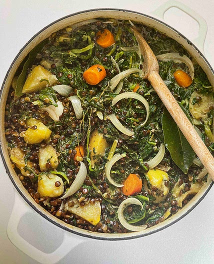Creamy Spinach Lentils 