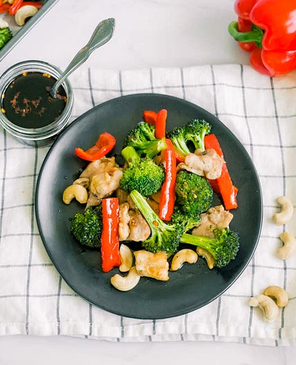 Sheet Pan Cashew Chicken