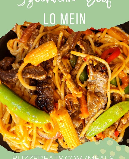 Szechuan Beef Lo Mein — Buzzed Eats